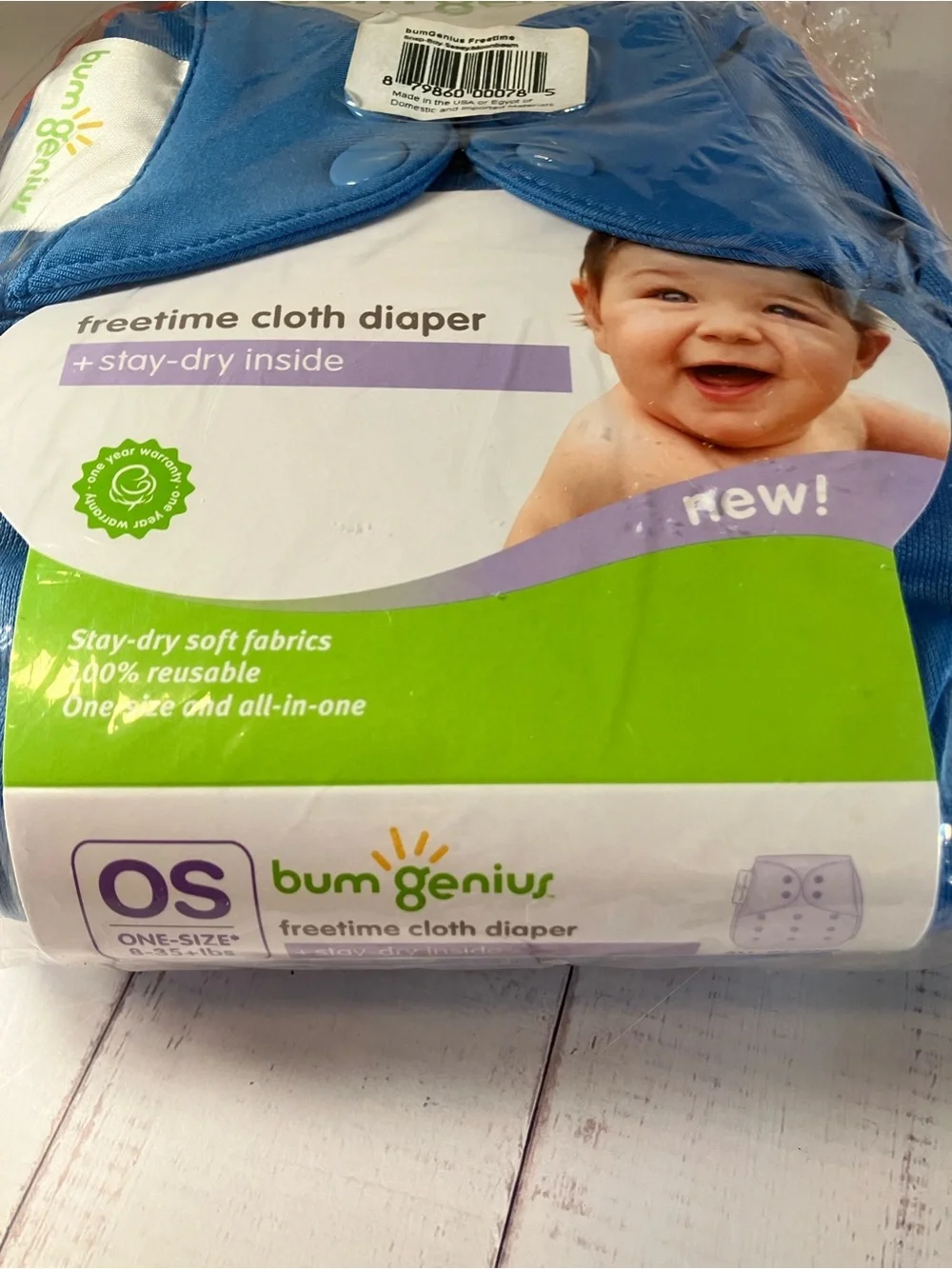 BumGenius Freetime Cloth Diapers One Size AIO Snap 2-Pack Sassy Moonbeam New